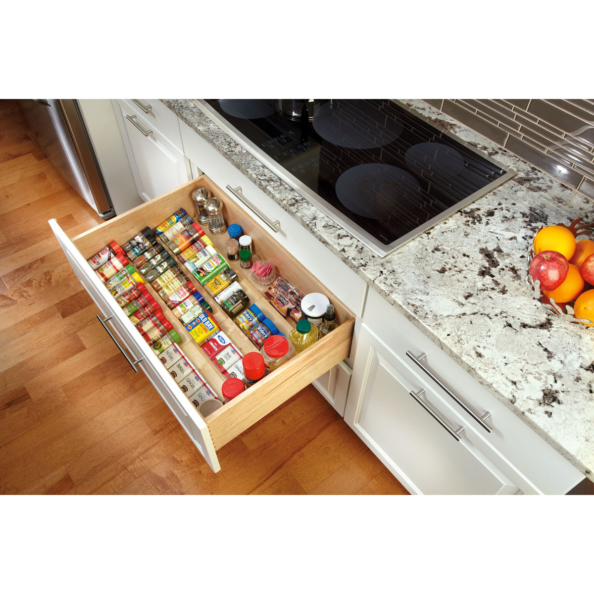 Rev-A-Shelf Kitchen Drawer Organizer Insert Spice Rack Three-Tier